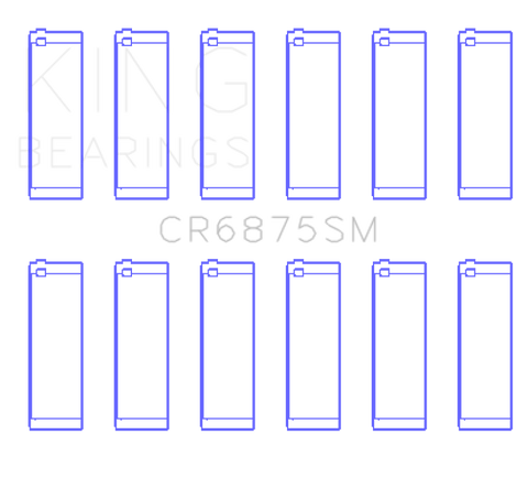 King Engine Bearings Mercedes Benz OM 642 Sputter Replacement Connecting Rod Bearing - Size +0.25mm - CR6875SM0.25