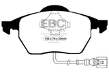 EBC 99-06 Audi TT 1.8T Bluestuff Front Brake Pads - DP51330NDX