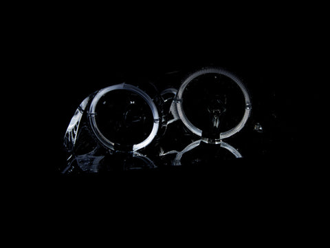 ANZO 2002-2003 Nissan Maxima Crystal Headlights w/ Halo Chrome - 121202