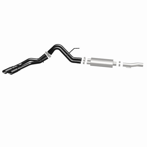 MagnaFlow SYS Cat-Back 10-14 Ford Raptor 6.2L V8 2.5/3in Black Dual Same Side Exit Rear 3.5 Tips - 15366