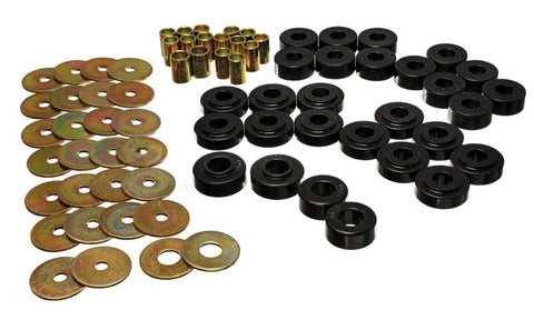 Energy Suspension Rear Spring Frame Shackle Kit - Black - 4.2127G