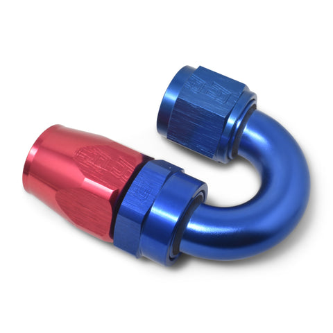 Russell Performance -6 AN Red/Blue 180 Degree Full Flow Swivel Hose End (With 9/16in Radius) - 613500