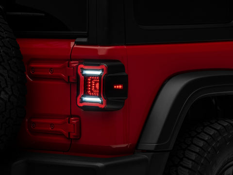 Raxiom 18-22 Jeep Wrangler JL Axial Series Plateau LED Tail Lights- Black Housing (Smoked Lens) - J150581-JL
