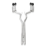 Stainless Works 2020 Ford GT500 Redline Catback H-Pipe Exhaust Factory Connect - Black Tips - GT500CBHFCRB