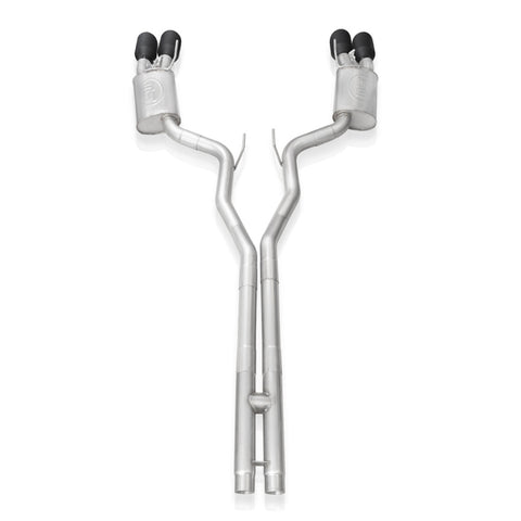 Stainless Works 2020 Ford GT500 Legend Catback H-Pipe Exhaust Factory Connect - Black Tips - GT500CBHFCLB