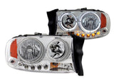 ANZO Projector Headlights With Halo Chrome 97-04 Dodge Dakota - 111193