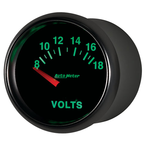 Autometer GS 52mm 8-18 Volts Short Sweep Electronic Voltmeter Gauge - 3892