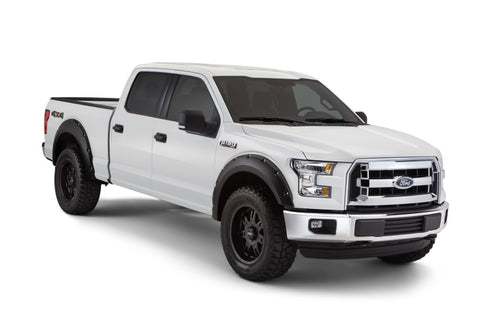 Bushwacker 15-17 Ford F-150 Styleside Pocket Style Flares 4pc 67.1/78.9/97.6in Bed - Black - 20935-02
