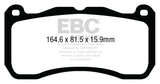 EBC 13-14 Ford Mustang 5.8 Supercharged (GT500) Shelby Redstuff Front Brake Pads - DP33013C