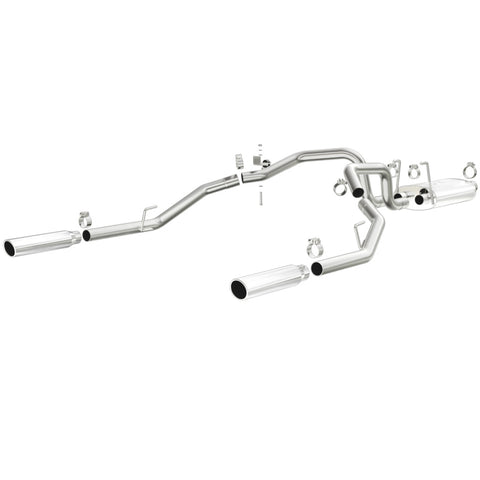 Magnaflow 09-13 Dodge Ram 1500 V6 3.6L Dual Spilt Rear Exit Polished Stainless C/B Perf Exhaust - 15249