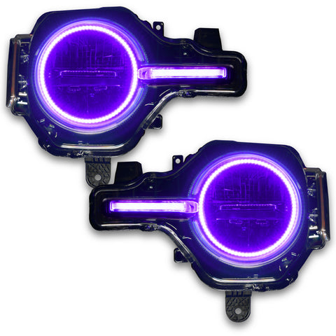 Oracle 21-22 Ford Bronco Headlight Halo Kit w/DRL Bar - Base Headlights -w/RF Controller - 1471-330