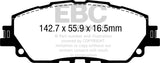 EBC 19+ Lexus ES300H 2.5L Hybrid Ultimax Front Brake Pads - UD2076
