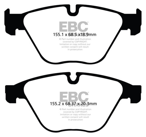 EBC 10+ BMW 535i 3.0 Turbo (F10) Redstuff Front Brake Pads - DP32103C
