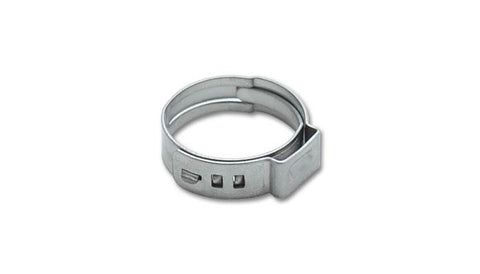 Vibrant One Ear Stepless Pinch Clamps 17.8-21.0mm clamping range (Pack of 10) SS 7mm band width - 12278
