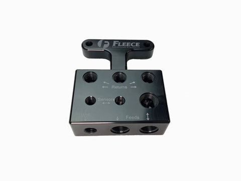 Fleece Performance 03-07 Dodge 5.9L / 07.5-09 6.7L Cummins 3rd Gen Fuel Distribution Block - FPE-FFD-RF-3G