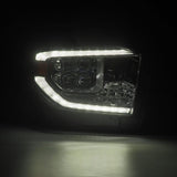 AlphaRex 14-21 Toyota Tundra NOVA LED Proj HL Chrome w/Actv Light & Seq. Sig + Switchback DRL - 880831