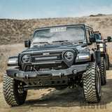 Westin 18-20 Jeep Wrangler WJ2 Full Width Front Bumper w/LED Light Bar Mount Textured Black - 59-80125