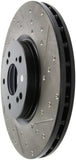 StopTech 04-08 Acura TL (Brembo Caliber) SportStop Slotted &amp; Drilled Left Front Rotor - 127.40062L