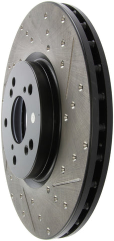 StopTech 04-08 Acura TL (Brembo Caliber) SportStop Slotted &amp; Drilled Left Front Rotor - 127.40062L