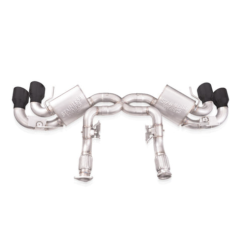 Stainless Works 20-21 Chevrolet Corvette C8 6.2L Legend Cat-Back Exhaust w/ Matte Black Tips - C8CBL-B