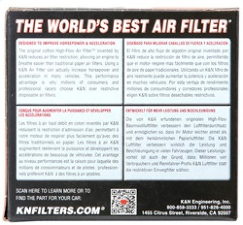K&N Universal Chrome Filter 2.063in Flange ID x 3.5in Base OD x 2in Top OD x 4in H - RC-1200