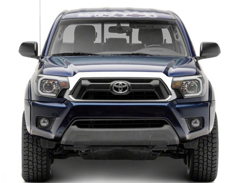 Raxiom 12-15 Toyota Tacoma Axial Series Projector Headlights w/ LED Bar- Blk Housing (Clear Lens) - TT21849