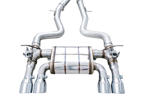AWE Tuning BMW F8X M3/M4 SwitchPath Cat-Back Exhaust - Chrome Silver Tips - 3025-42070