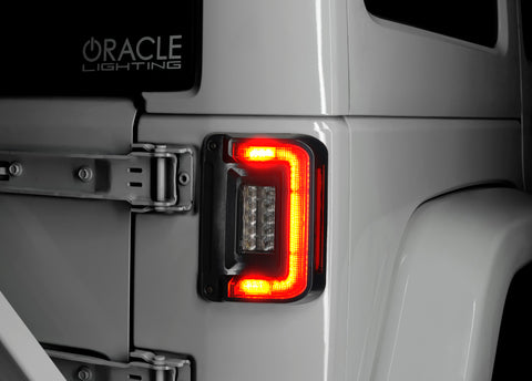 Oracle 07-17 Jeep Wrangler JK Flush Mount LED Tail Lights - Tinted - 5891-504-T