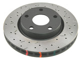 DBA 12-20 Volkswagen Golf R Rear 4000 Series Drilled & Slotted Rotor w/Black Hat - DBA42809BLKXS
