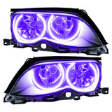 Oracle 02-05 BMW 3 Series SMD HL - Black - ColorSHIFT w/ Simple Controller - 7104-504