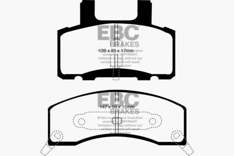 EBC 90-93 Chevrolet C20 8600 LB Yellowstuff Front Brake Pads - DP41274R