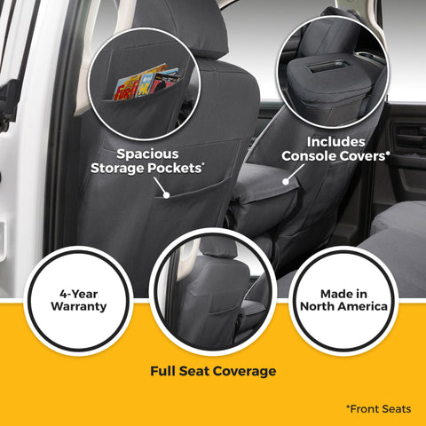Covercraft 24-26 Toyota Tacoma Carhartt Super Dux PrecisionFit Custom 1st Row Seat Covers - Gravel - GTT4384ABCOGY