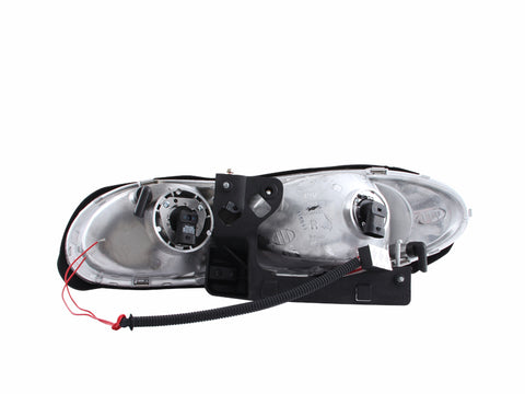 ANZO 1998-2002 Chevrolet Camaro Crystal Headlights w/ Halo Black - 121024