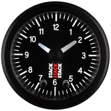Autometer Stack Analog Clock Gauge - Black - ST3317