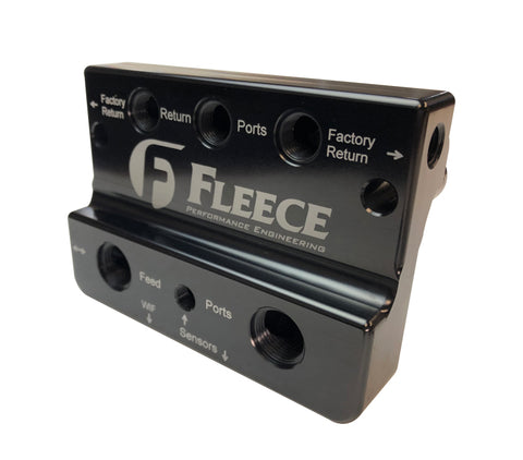 Fleece Performance 10-12 Dodge 6.7L Cummins 4th Gen Fuel Distribution Block - FPE-FFD-RF-4G