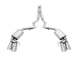 AWE Tuning 2018+ Ford Mustang GT (S550) Cat-Back Exhaust - Touring Edition (Quad Chrome Silver Tips) - 3015-42102