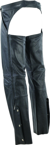River Road Plains Leather Chaps Black - Large - 094420