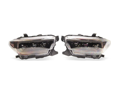 Raxiom 16-23 Toyota Tacoma CXR Series V2 LED Projector Headlights- Black Housing- Clear Lens - TT44175