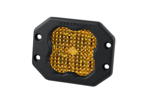 Diode Dynamics SS3 LED Pod Sport - Yellow Flood Flush (Single) - DD6205S