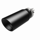 MagnaFlow Tip Stainless Black Coated Single Double Round Single Outlet 5in Dia 4in Inlet 13in L - 35240