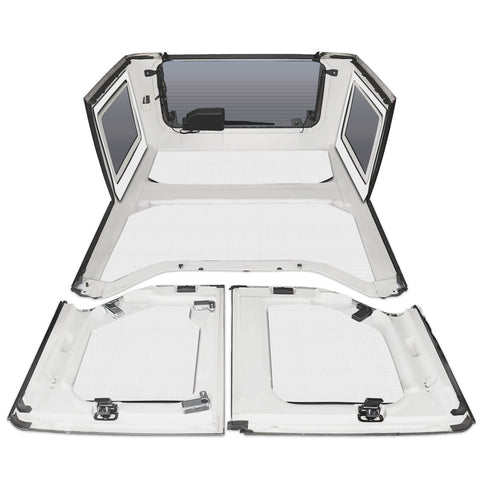 DEI 11-18 Jeep Wrangler JK 4-Door Boom Mat Complete Headliner Kit - 6 Piece - White - 50292
