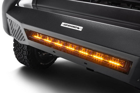 Go Rhino Xplor Blackout Combo Series Sgl Row LED Light Bar w/Amber (Side/Track Mount) 39.5in. - Blk - 754004012CSS