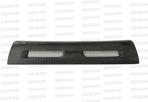 Seibon 08-12 Mitsubishi Lancer Evo X Shaved Emblem Carbon Fiber Front Grill does not fit MR model - FG0809MITEVOX-S