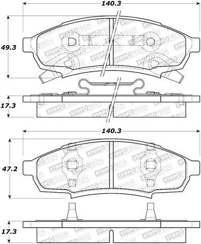 StopTech Street Brake Pads - 308.03760