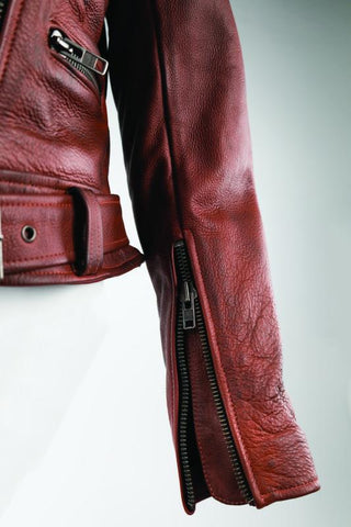 Kuryakyn Leather By River Road Arabian Spice Leather Jacket Red Womens - Small - 094393