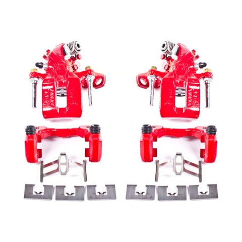Power Stop 06-11 Acura CSX Rear Red Calipers w/Brackets - Pair - S3298