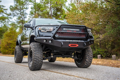 Road Armor 16-20 Toyota Tacoma Stealth Front Winch Bumper w/Lonestar Guard - Tex Blk - 9161F5B