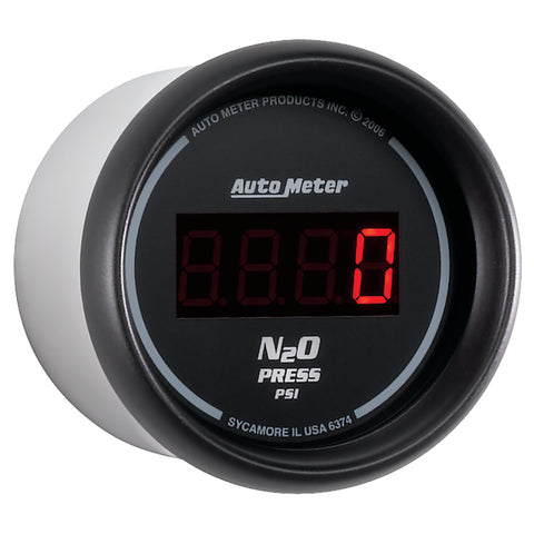 Autometer Z Series 52mm Digital 0-1600 PSI Nitrous Pressure Gauge - 6374