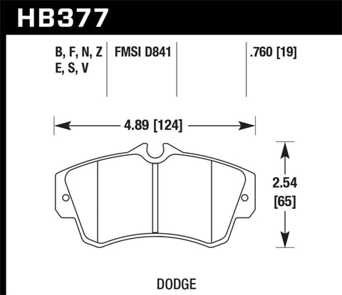 Hawk SRT4 HPS Street Front Brake Pads - HB377F.760