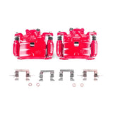 Power Stop 11-17 Nissan Juke Front Red Calipers w/Brackets - Pair - S6640